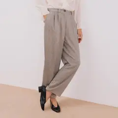 CORTEFIEL - Pantalón Straight Tiro Alto Mujer