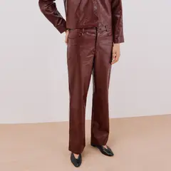 CORTEFIEL - Pantalón Straight Tiro Alto Mujer