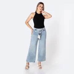PIONIER - Jean Wide Leg Tiro Alto Mujer