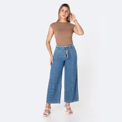 PIONIER - Jean Wide Leg Tiro Alto Mujer