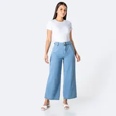 PIONIER - Jean Wide Leg Tiro Alto Mujer
