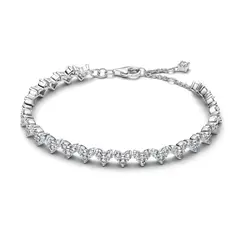 PANDORA - Brazalete Corazón 3 Piedrasplateado