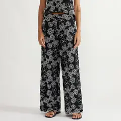 UNIVERSITY CLUB - Pantalón Wide Leg Tiro Alto Mujer