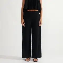 UNIVERSITY CLUB - Pantalón Wide Leg Tiro Medio Mujer