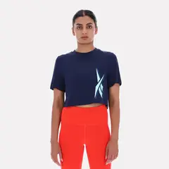 REEBOK - Polos Training Sloan Core Graphic Crop Top Mujer
