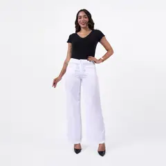 TAYSSIR - Jean Wide Leg Tiro Alto Mujer