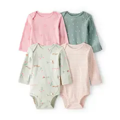 CARTERS - Body Pack X4 Bebé Niña