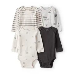 CARTERS - Body Pack X4 Bebé Niño
