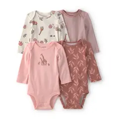 CARTERS - Body Pack X4 Bebé Niña