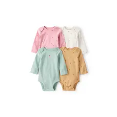 CARTERS - Body Bebé Niña Pack X4