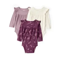 CARTERS - Body Pack X3 Bebé Niña