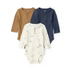 CARTERS - Body Pack X3 Bebé Niño