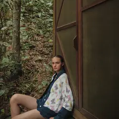 SYBILLA - Casaca Denim Mujer X Ecru