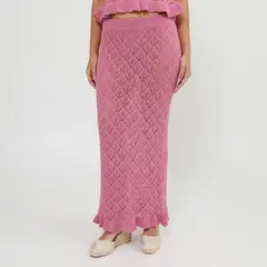 SYBILLA - Falda Larga Mujer X Ecru