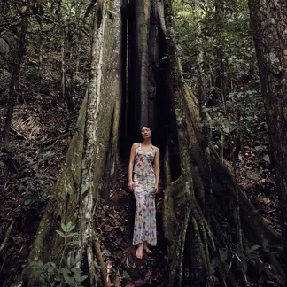 SYBILLA - Falda Larga Mujer X Ecru