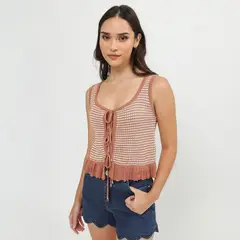 SYBILLA - Top Sin Mangas Mujer X Ecru