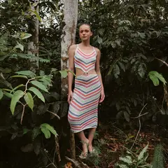 SYBILLA - Vestido Largo Mujer X Ecru