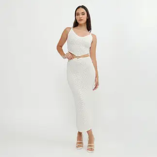 SYBILLA - Vestido Largo Mujer X Ecru