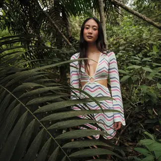 SYBILLA - Vestido Corto Mujer X Ecru