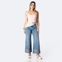 PIONIER - Jean Wide Leg Tiro Alto Mujer