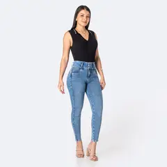 PIONIER - Jean Skinny Tiro Alto Mujer