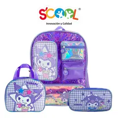 KUROMI - Mochila Niña Set 3 Piezas