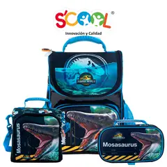 JURASSIC WORLD - Mochila Niño Set 3 Piezas
