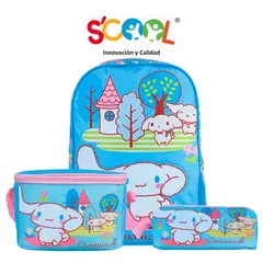 CINNAMOROLL - Mochila Niña Set 3 Piezas