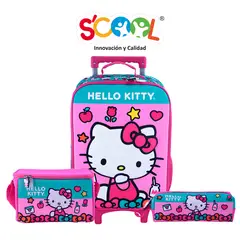 HELLO KITTY - Maleta Niña Set 3 Piezas