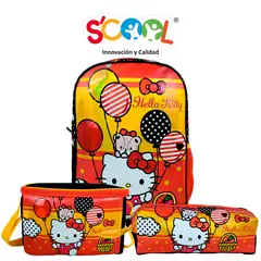HELLO KITTY - Mochila Niña Set 3 Piezas
