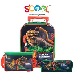 JURASSIC WORLD - Maleta Niño Set 3 Piezas
