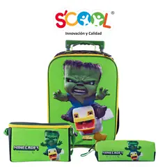 MINECRAFT - Maleta Niño Set 3 Piezas