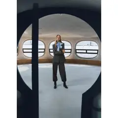 MANGO - Pantalón Straight Tiro Alto Mujer