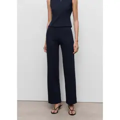 MANGO - Pantalón Straight Tiro Medio Mujer