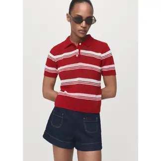 MANGO - Chompa Manga Corta Mujer