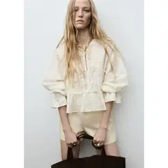 MANGO - Blusa Manga Larga Mujer