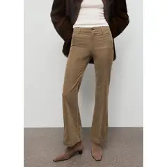 MANGO - Pantalón Flare Tiro Medio Mujer