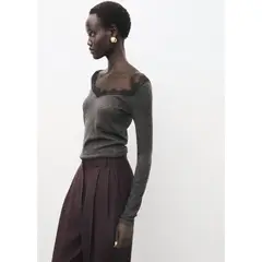 MANGO - Polo Manga Larga Mujer