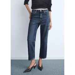 MANGO - Jean Straight Tiro Medio Mujer
