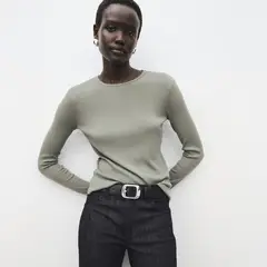 MANGO - Polo Manga Larga Mujer