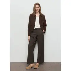 MANGO - Pantalón Straight Tiro Medio Mujer