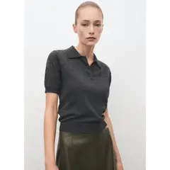 MANGO - Chompa Manga Corta Mujer