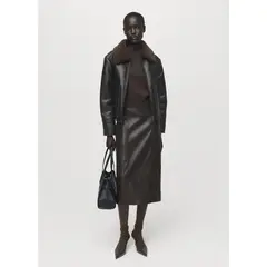 MANGO - Casaca Efecto Piel Mujer