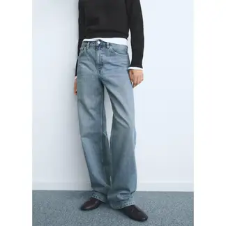 MANGO - Jean Straight Tiro Medio Mujer