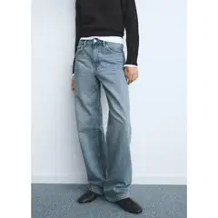 MANGO - Jean Straight Tiro Medio Mujer