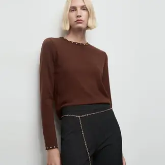 MANGO - Chompa Manga Larga Mujer