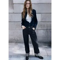 MANGO - Jean Straight Tiro Medio Mujer