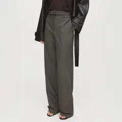 MANGO - Pantalón Straight Tiro Medio Mujer