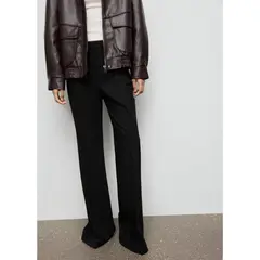 MANGO - Pantalón Flare Tiro Alto Mujer
