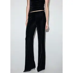 MANGO - Pantalón Flare Tiro Alto Mujer